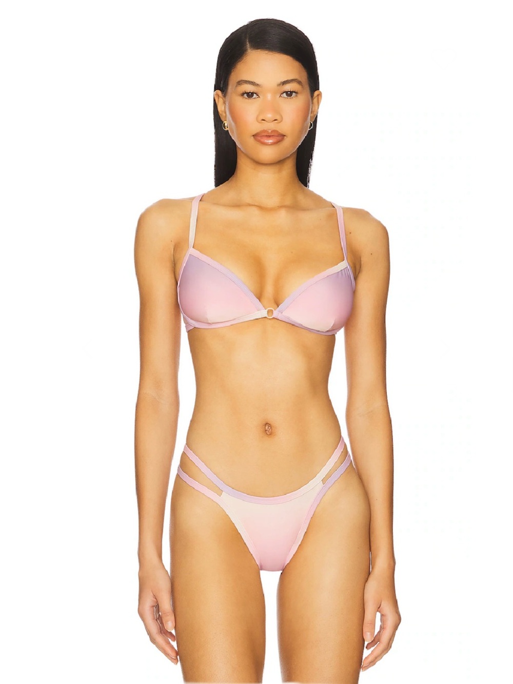 Good American Gradient Sunset Pastel Two-Piece Bikini Set Sz S